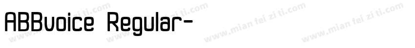 ABBvoice Regular字体转换
